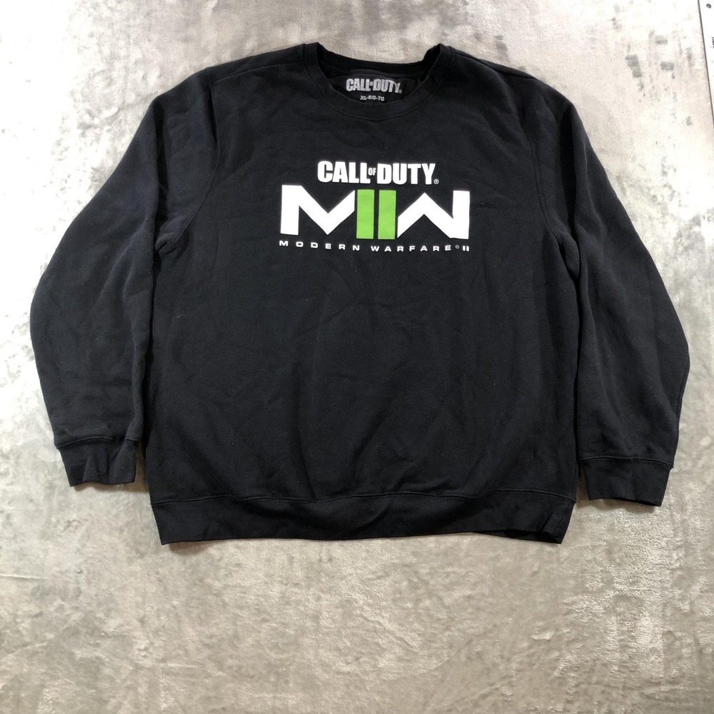 Call Of Duty Sweatshirt Mens XL Black Modern Warfare II Graphic Fleece Pullover